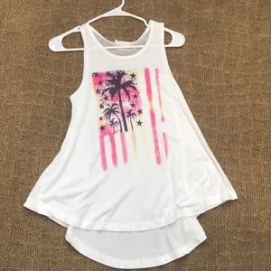 white tank top with cute american flag